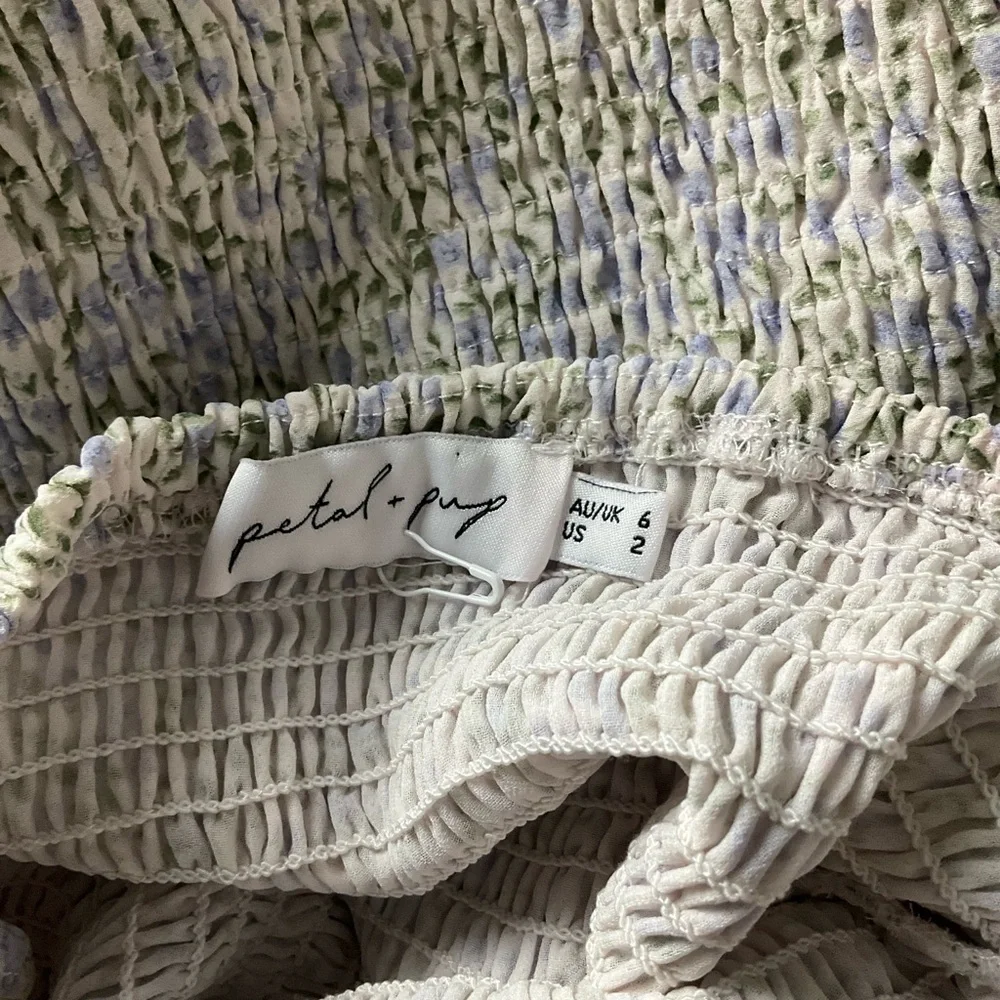 Petal and Pup Leia Long Sleeve Midi Bodycon Square Neck Grey Dress US 2 - Picture 7 of 8